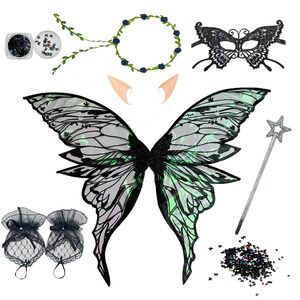 6452 Halloween Butterfly Elf Costume Set For Adult With Fairy